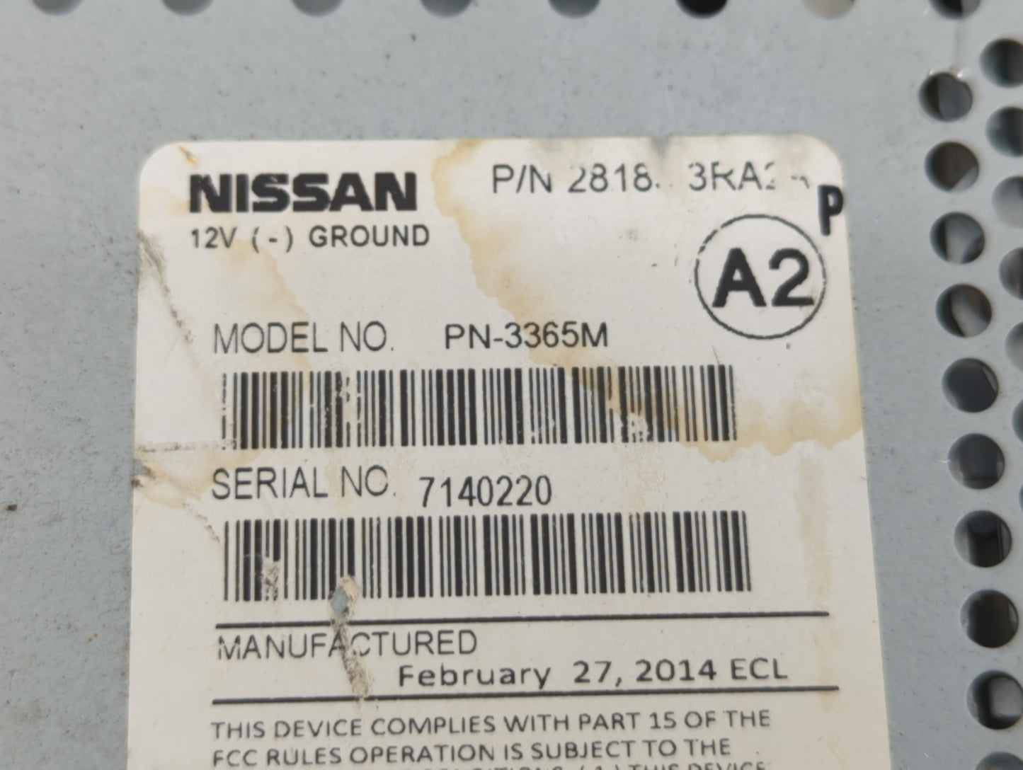2013-2014 Nissan Sentra Am Fm Cd Player Radio Receiver - Oemusedautoparts1.com