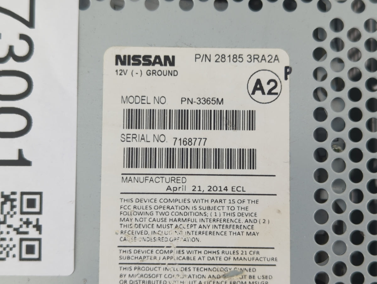 2013-2014 Nissan Sentra Am Fm Cd Player Radio Receiver 573001 - Oemusedautoparts1.com