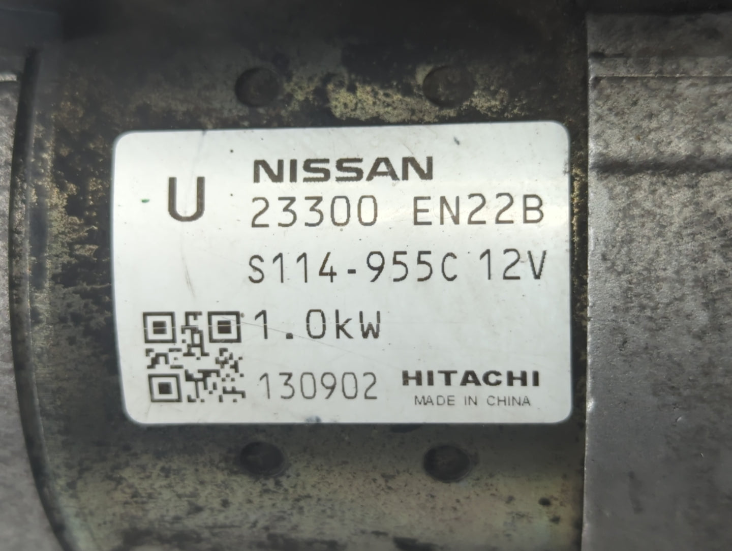 2013-2019 Nissan Sentra Car Starter Motor Solenoid OEM P/N:S114-955C 12V 23300 EN22B Fits OEM Used Auto Parts - Oemusedautop