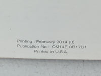 2014 Nissan Sentra Owners Manual Book Guide OEM Used Auto Parts - Oemusedautoparts1.com