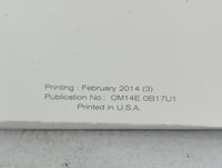 2014 Nissan Sentra Owners Manual Book Guide OEM Used Auto Parts - Oemusedautoparts1.com