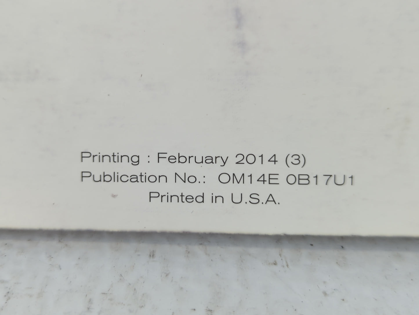 2014 Nissan Sentra Owners Manual Book Guide P/N:OM14E 0B17U1 OEM Used Auto Parts - Oemusedautoparts1.com