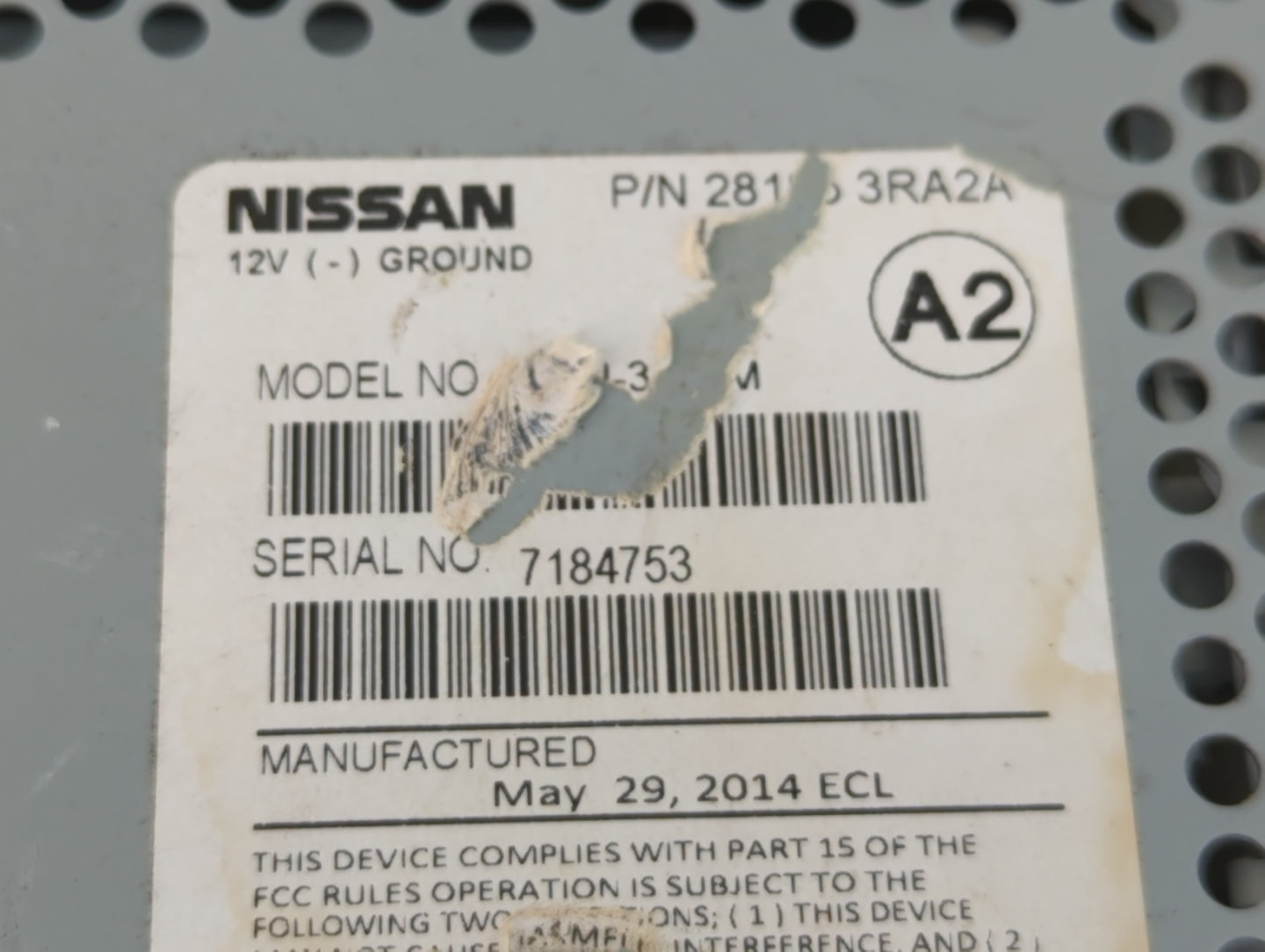 2013-2014 Nissan Sentra Radio AM FM Cd Player Receiver Replacement P/N:28185 3RA2A Fits Fits 2013 2014 OEM Used Auto Parts -