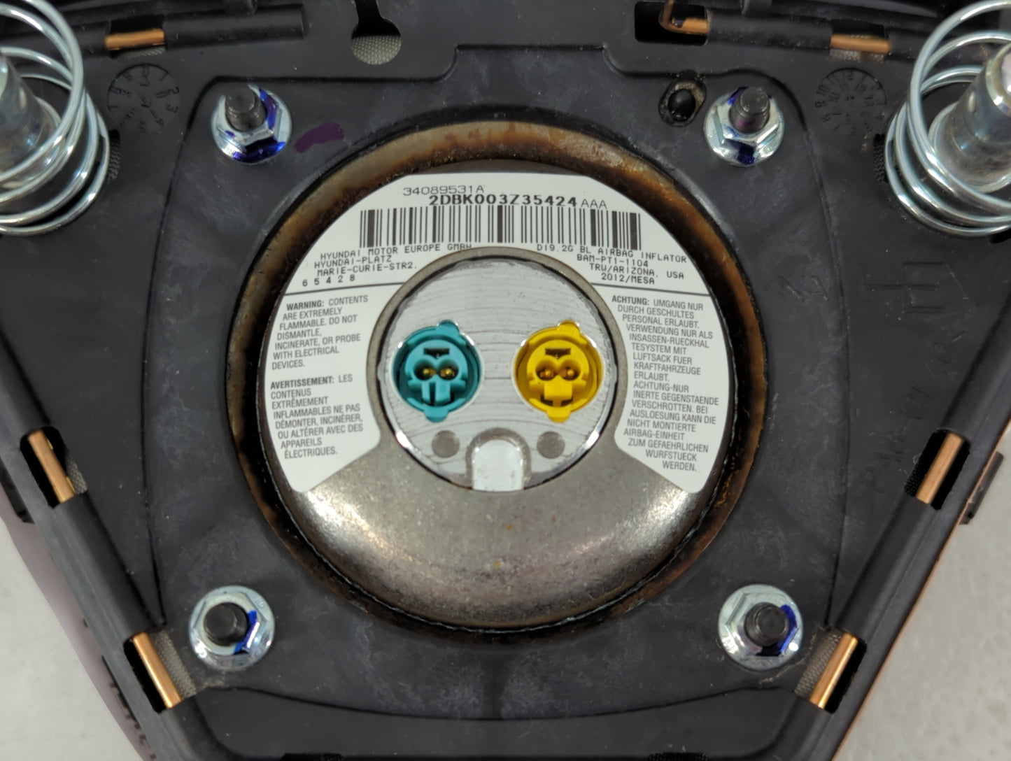 2013-2019 Nissan Sentra Air Bag Driver Left Steering Wheel Mounted P/N:34089531A Fits Fits 2013 2014 2015 2016 2017 2018 201