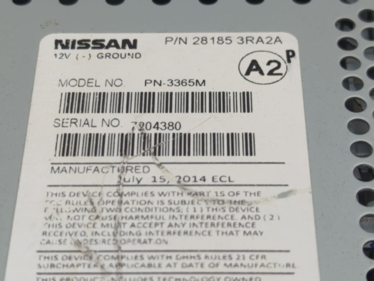 2013-2014 Nissan Sentra Radio AM FM Cd Player Receiver Replacement P/N:28185 3RA2A Fits Fits 2013 2014 OEM Used Auto Parts -