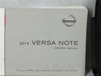 2014 Nissan Versa Owners Manual Book Guide P/N:OM14E 0E12U0 OEM Used Auto Parts - Oemusedautoparts1.com