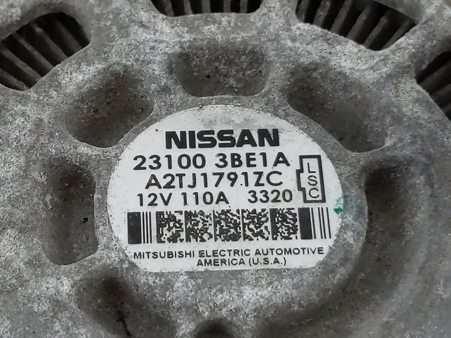 2012-2019 Nissan Versa Alternator Replacement Generator Charging Assembly Engine OEM P/N:23100 3BE1A Fits OEM Used Auto Part