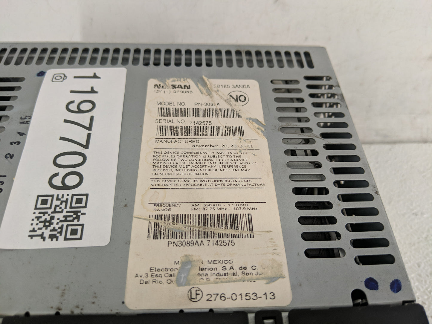 2012-2014 Nissan Versa Radio AM FM Cd Player Receiver Replacement P/N:28185 3AN0A Fits Fits 2012 2013 2014 OEM Used Auto Par