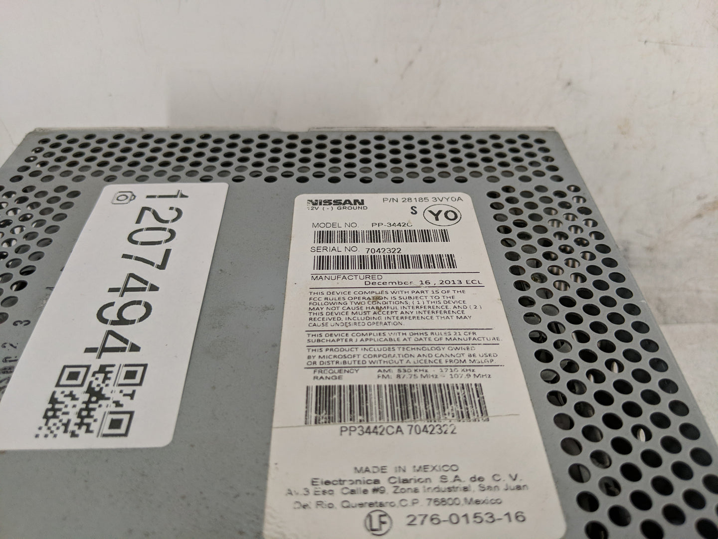 2014-2019 Nissan Versa Radio AM FM Cd Player Receiver Replacement P/N:28185 3VY0A Fits Fits 2014 2015 2016 2017 2018 2019 OE