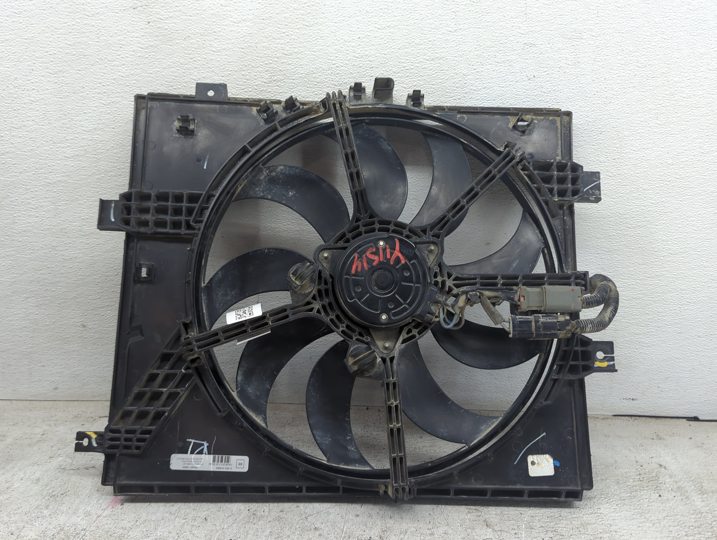 2012-2019 Nissan Versa Electric Radiator Cooling Fan Motor Assembly P/N:21403 3VB8A Fits OEM Used Auto Parts - Oemusedautopa