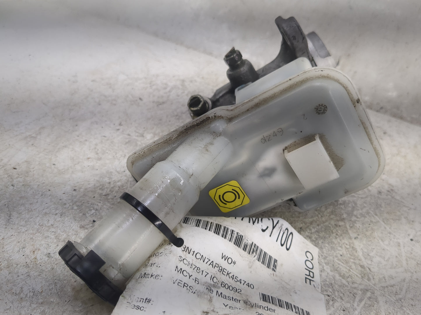 2012-2019 Nissan Versa Brake Master Cylinder 1496764 - Oemusedautoparts1.com