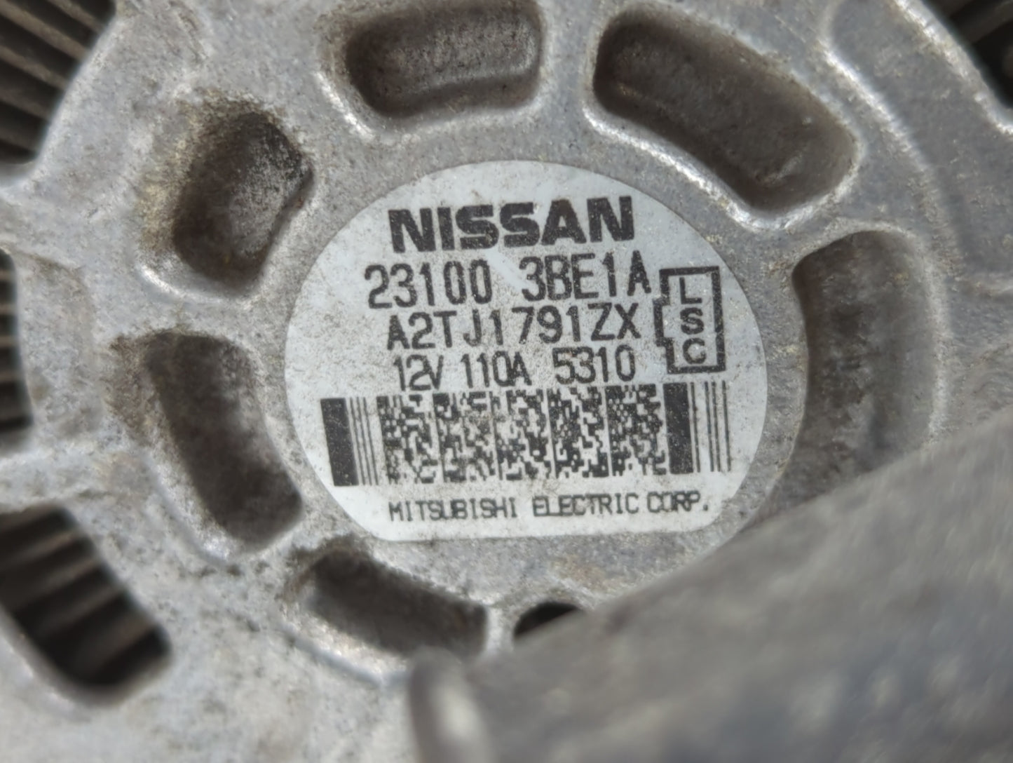 2012-2019 Nissan Versa Alternator Replacement Generator Charging Assembly Engine OEM P/N:23100 3BE1A Fits OEM Used Auto Part