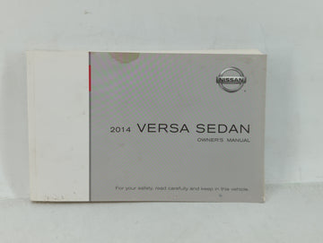 2014 Nissan Versa Owners Manual Book Guide OEM Used Auto Parts - Oemusedautoparts1.com