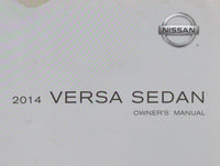 2014 Nissan Versa Owners Manual Book Guide OEM Used Auto Parts - Oemusedautoparts1.com