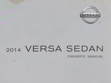 2014 Nissan Versa Owners Manual Book Guide OEM Used Auto Parts