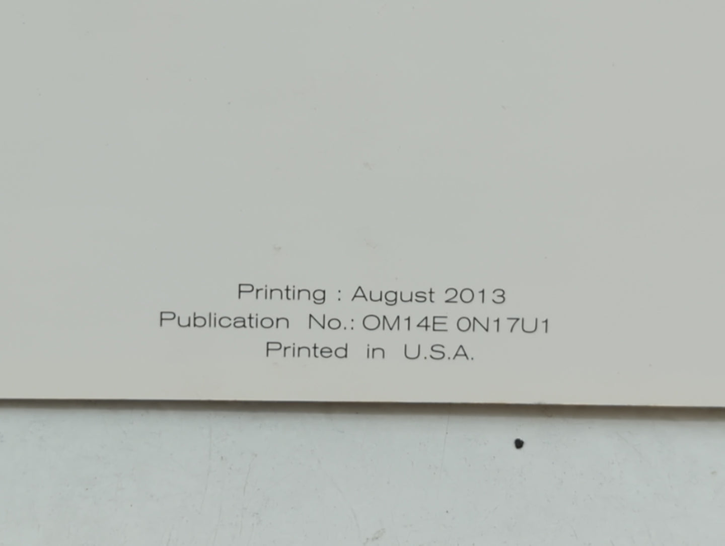 2014 Nissan Versa Owners Manual Book Guide OEM Used Auto Parts - Oemusedautoparts1.com