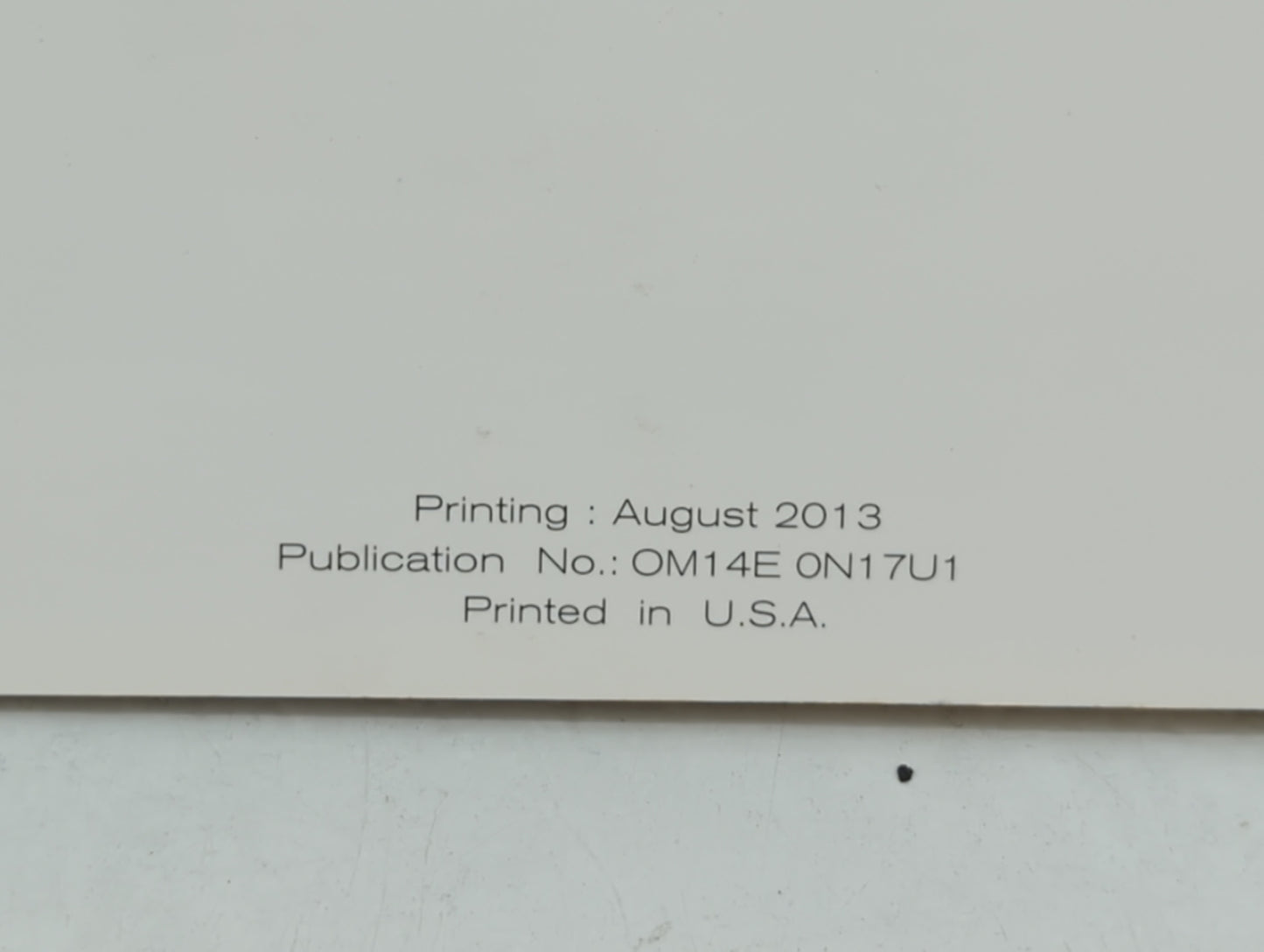 2014 Nissan Versa Owners Manual Book Guide OEM Used Auto Parts - Oemusedautoparts1.com
