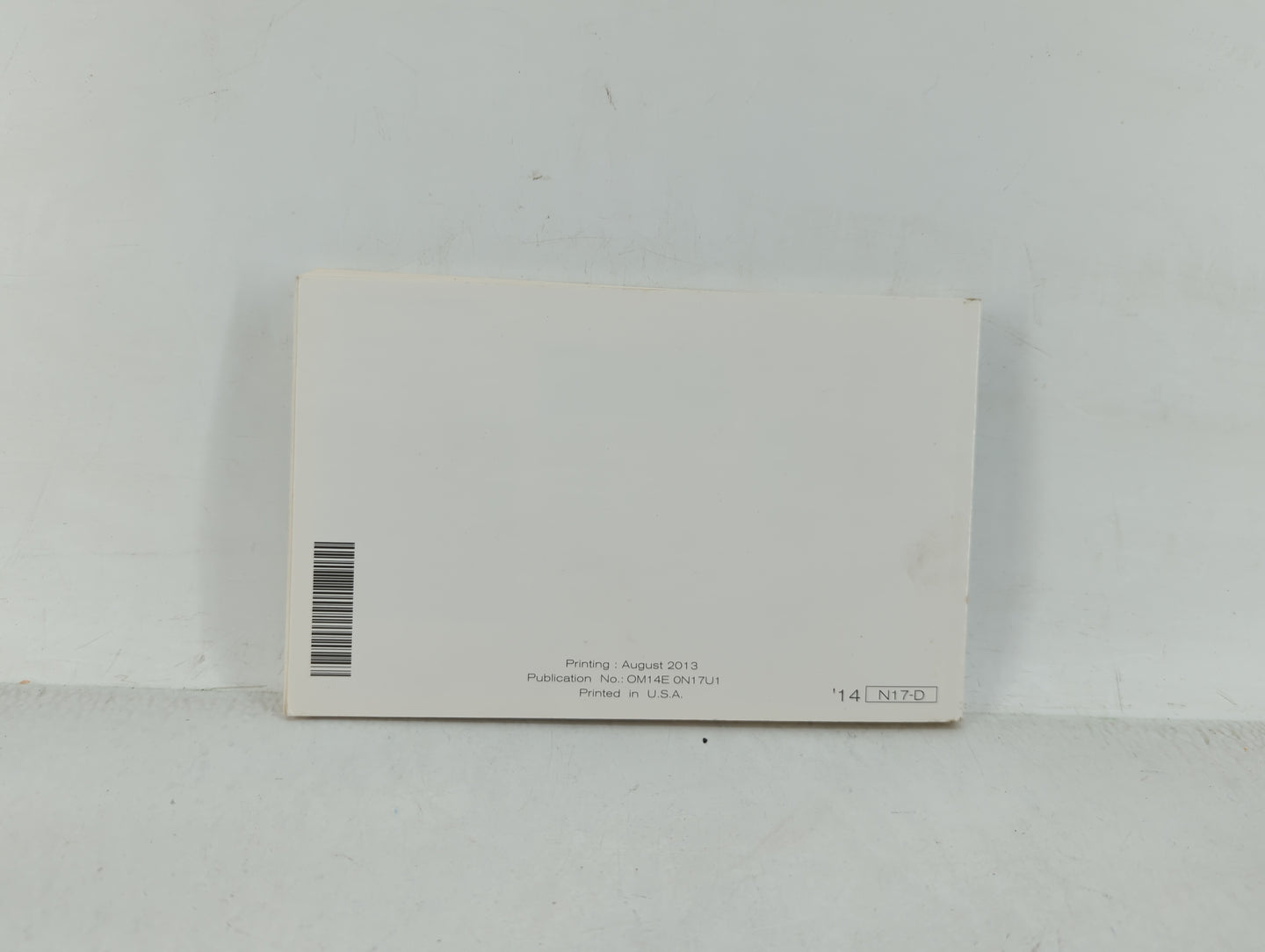 2014 Nissan Versa Owners Manual Book Guide OEM Used Auto Parts - Oemusedautoparts1.com