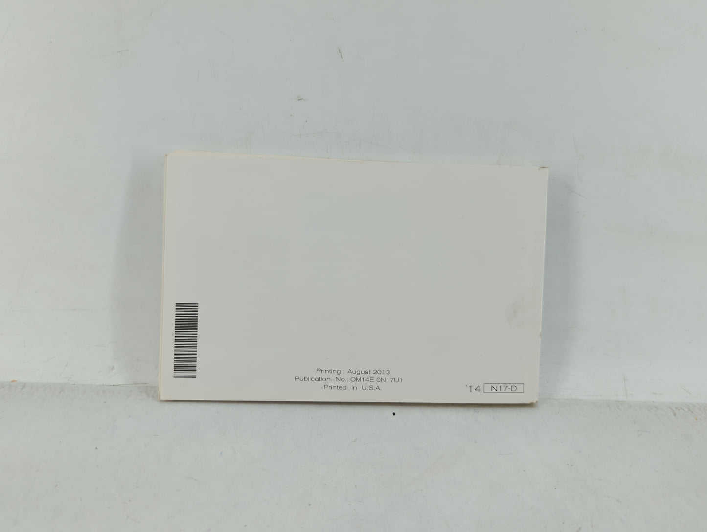 2014 Nissan Versa Owners Manual Book Guide OEM Used Auto Parts - Oemusedautoparts1.com