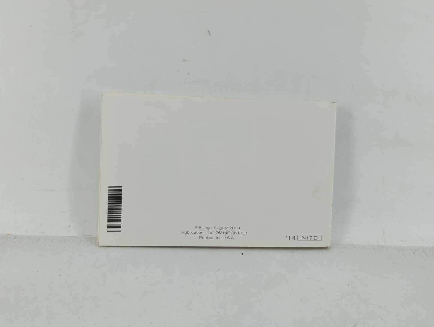 2014 Nissan Versa Owners Manual Book Guide OEM Used Auto Parts - Oemusedautoparts1.com