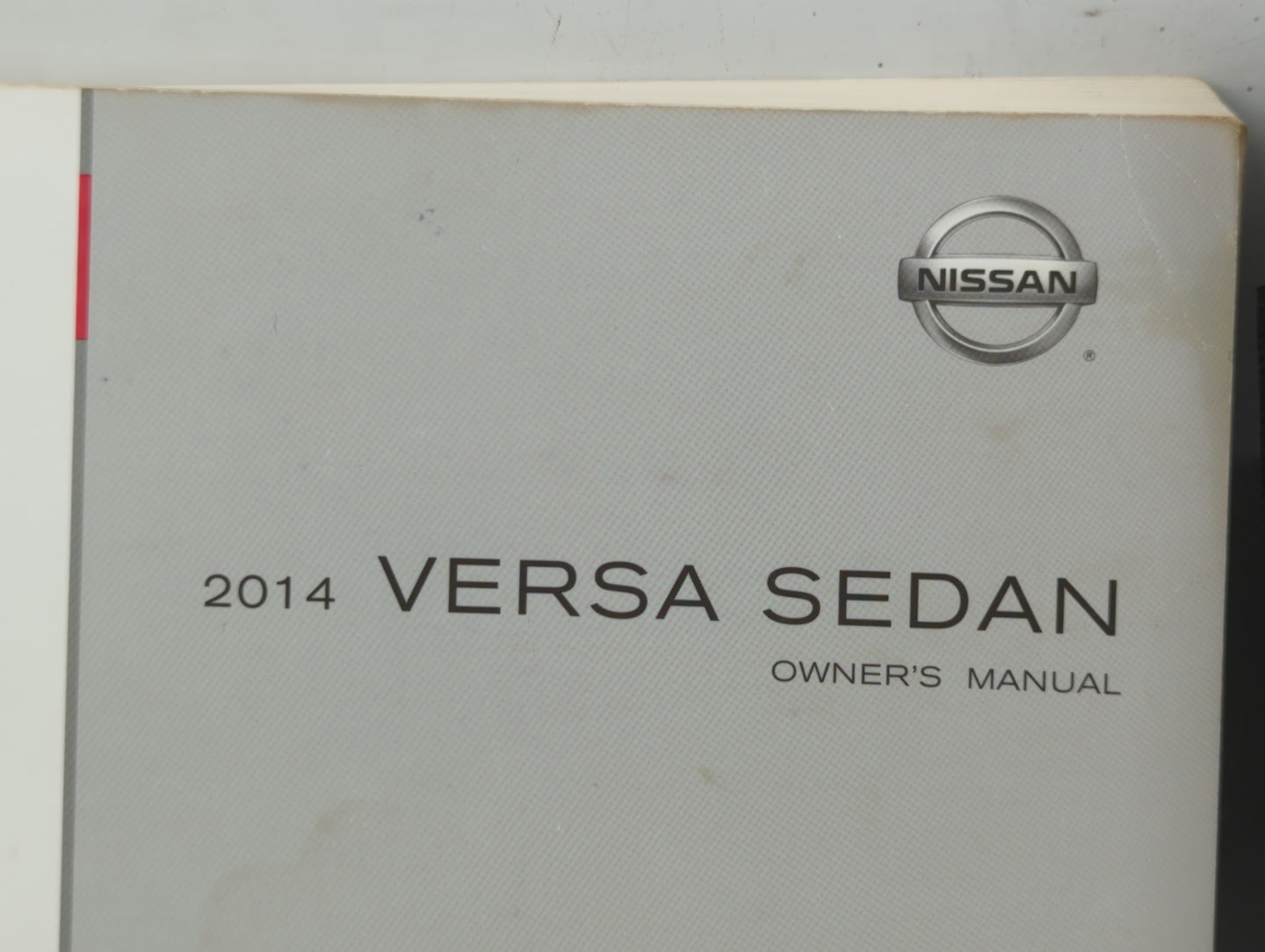 2014 Nissan Versa Owners Manual Book Guide OEM Used Auto Parts - Oemusedautoparts1.com