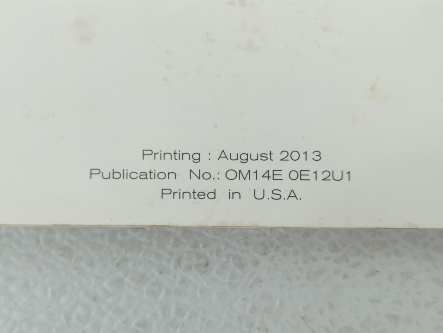 2014 Nissan Versa Owners Manual Book Guide OEM Used Auto Parts - Oemusedautoparts1.com