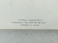 2014 Nissan Versa Owners Manual Book Guide OEM Used Auto Parts - Oemusedautoparts1.com