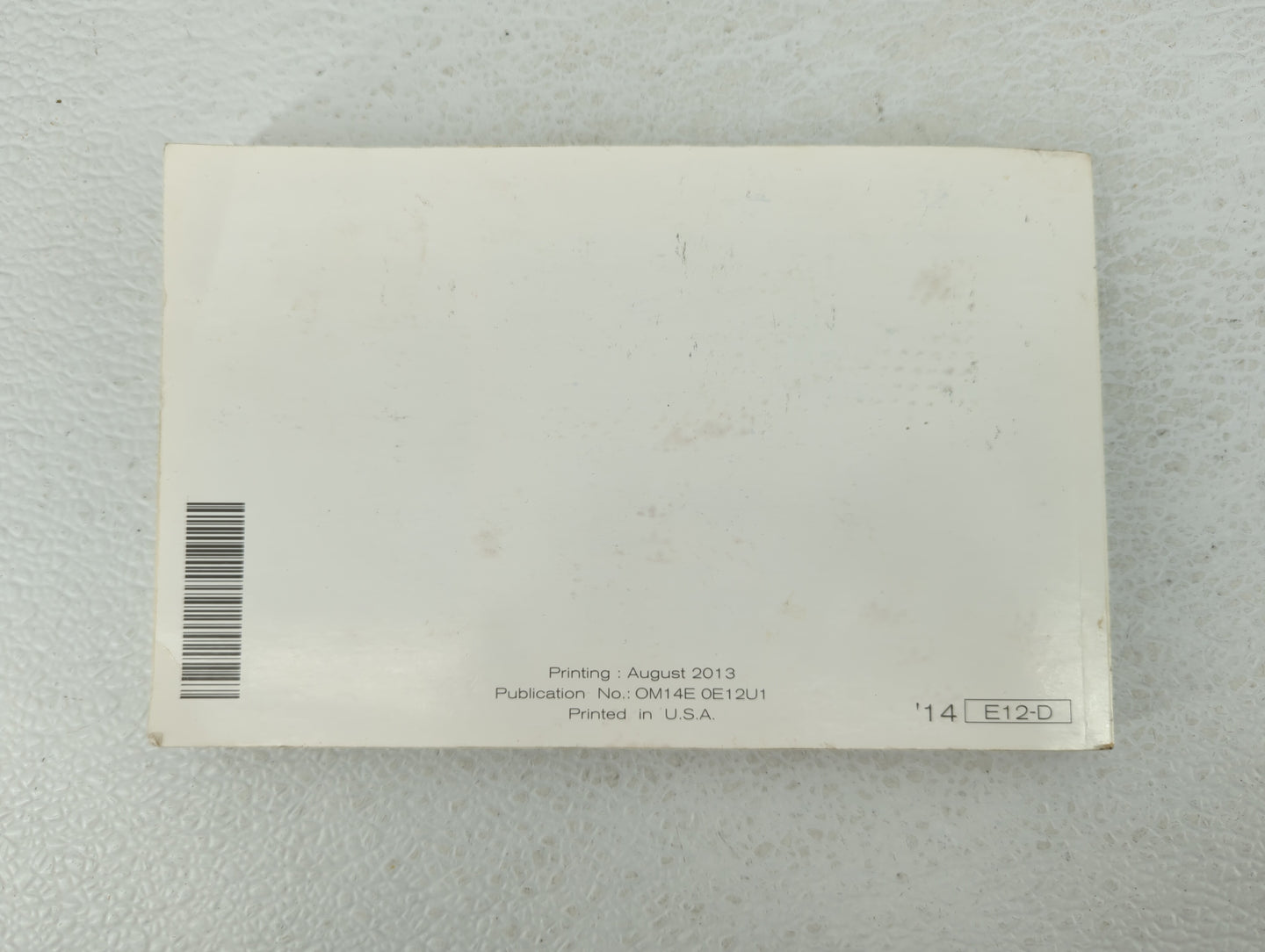 2014 Nissan Versa Owners Manual Book Guide OEM Used Auto Parts - Oemusedautoparts1.com