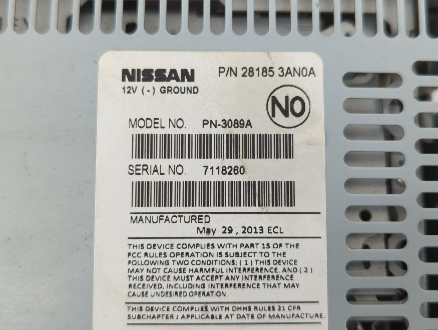 2012-2014 Nissan Versa Am Fm Cd Player Radio Receiver - Oemusedautoparts1.com