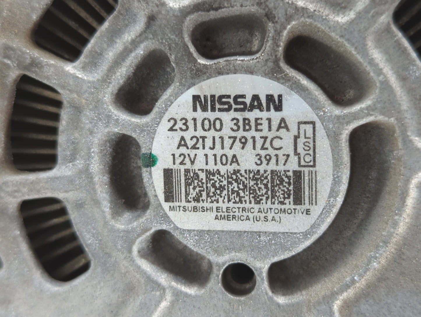 2012-2019 Nissan Versa Alternator Replacement Generator Charging Assembly Engine OEM P/N:23100 3BE1A Fits OEM Used Auto Part