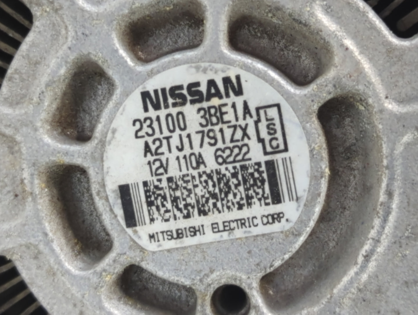 2012-2019 Nissan Versa Alternator Replacement Generator Charging Assembly Engine OEM P/N:23100 3BE1A Fits OEM Used Auto Part
