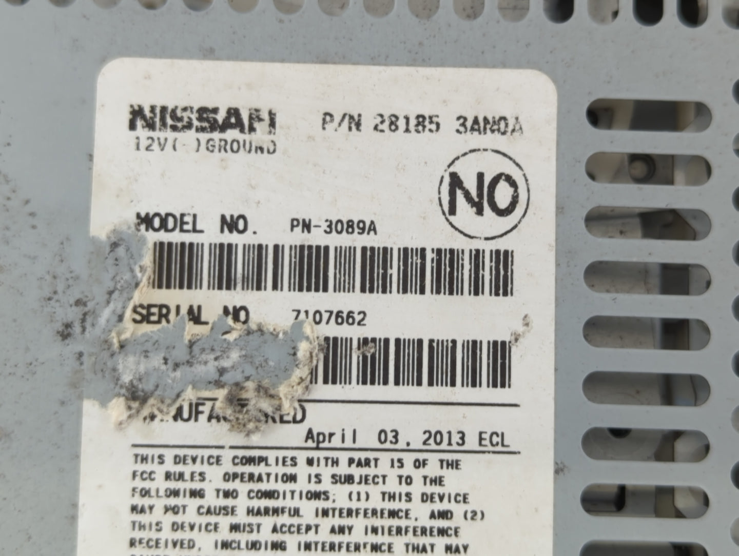 2012-2014 Nissan Versa Am Fm Cd Player Radio Receiver - Oemusedautoparts1.com
