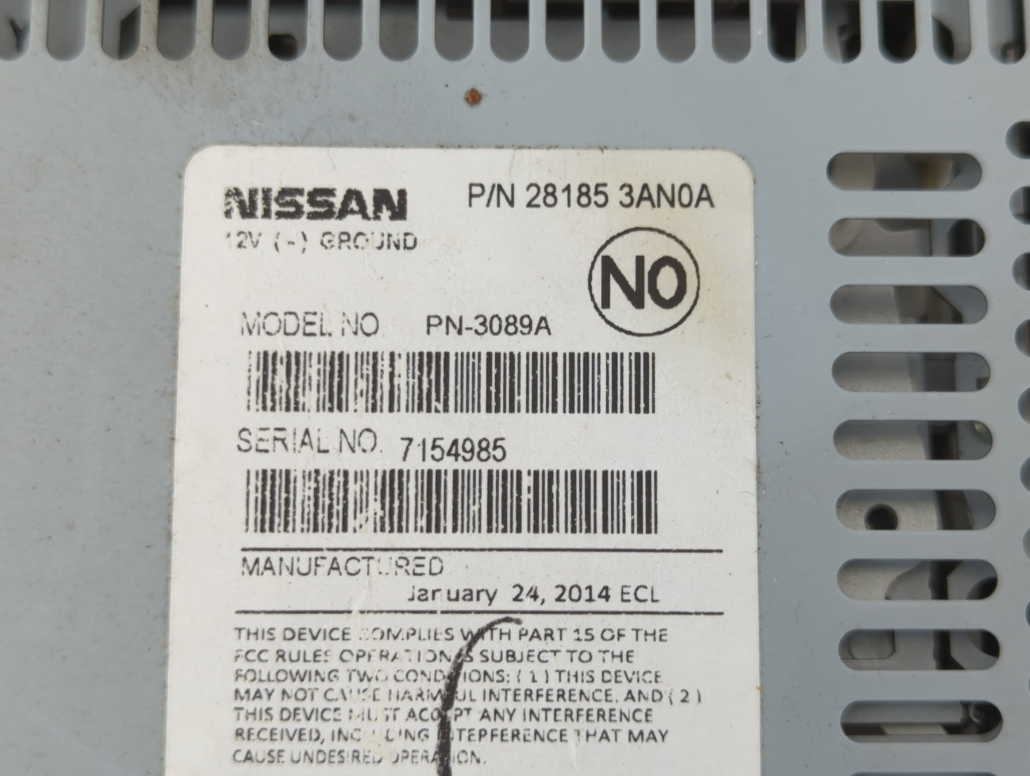 2012-2014 Nissan Versa Am Fm Cd Player Radio Receiver - Oemusedautoparts1.com