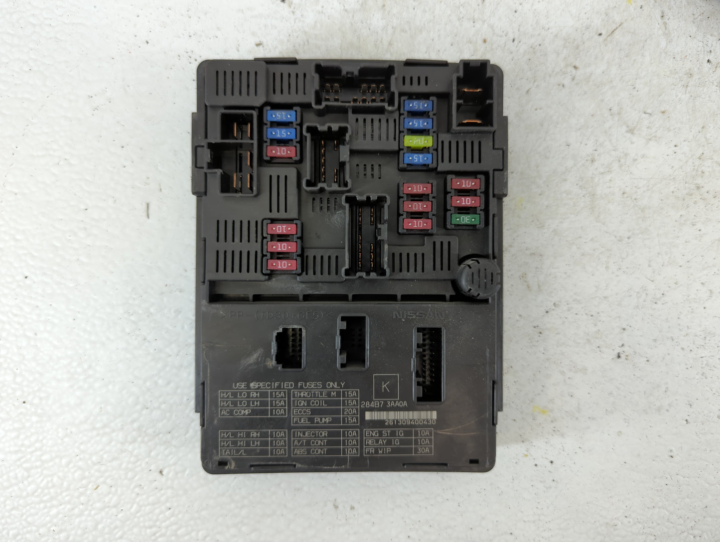 2013-2019 Nissan Versa Fusebox Fuse Box Panel Relay Module P/N:284B7 3AA0A Fits Fits 2013 2014 2015 2016 2017 2018 2019 OEM 