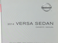 2014 Nissan Versa Owners Manual Book Guide P/N:OM4E 0N17U0 OEM Used Auto Parts - Oemusedautoparts1.com