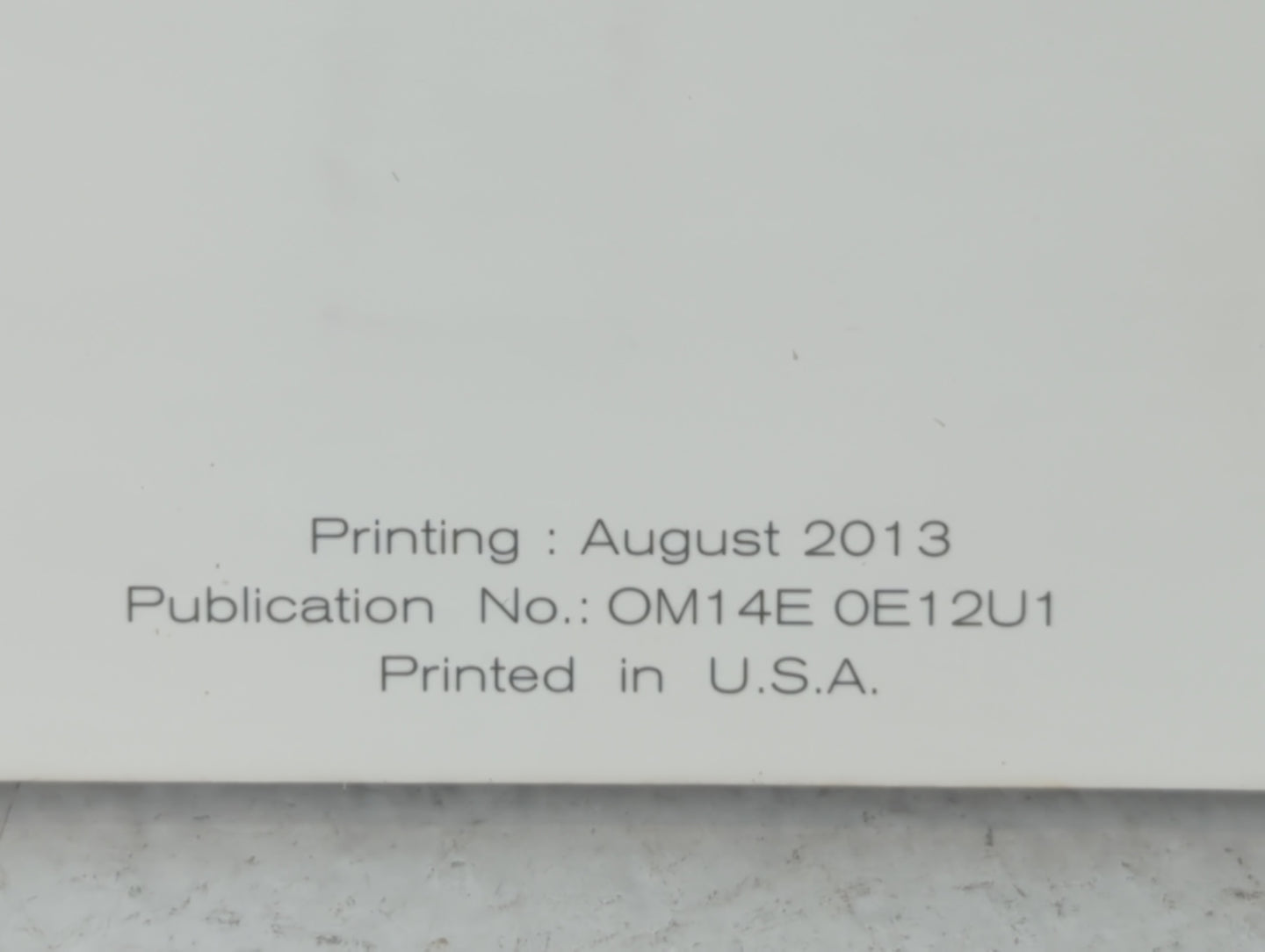 2014 Nissan Versa Owners Manual Book Guide OEM Used Auto Parts - Oemusedautoparts1.com