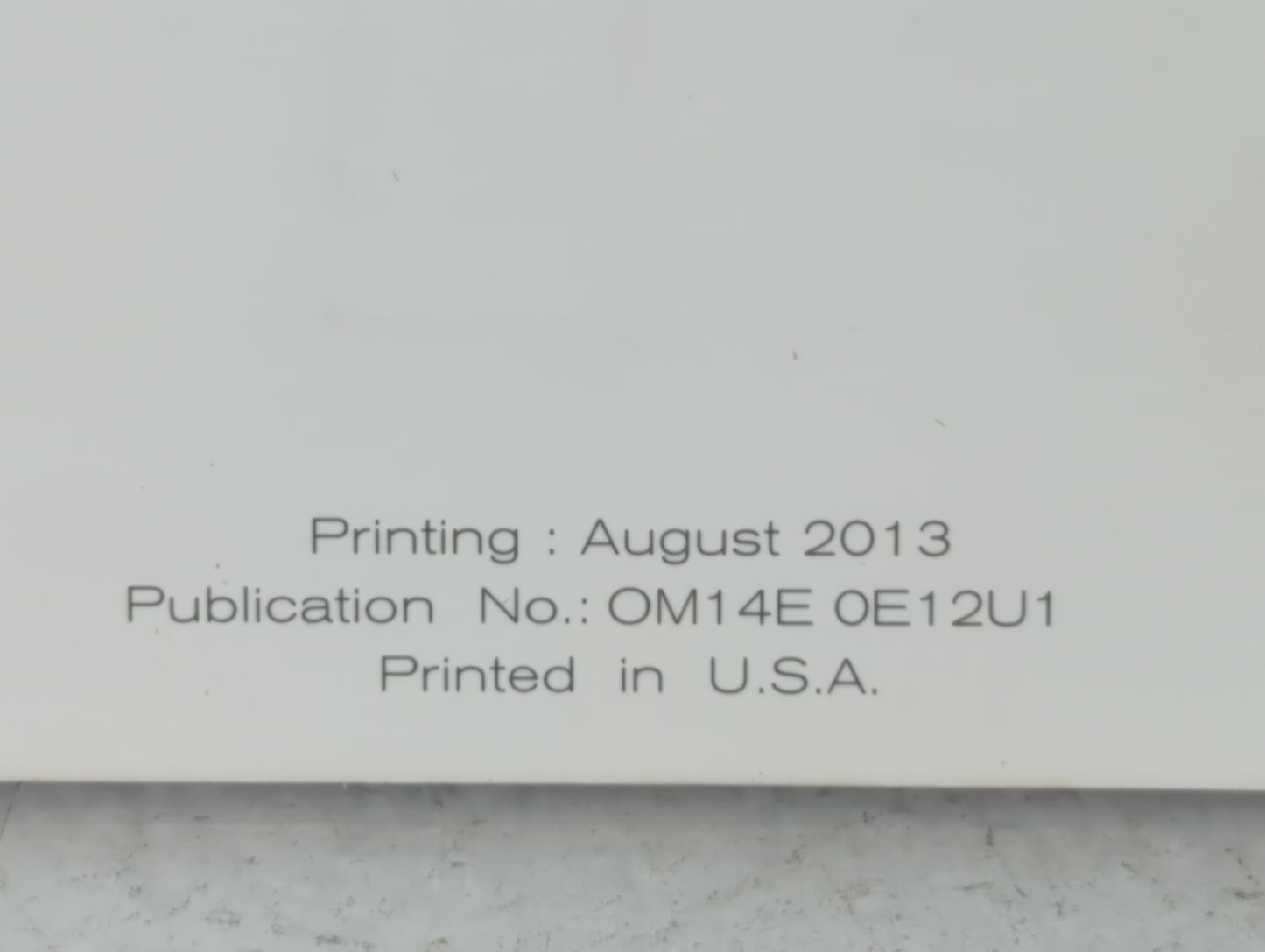 2014 Nissan Versa Owners Manual Book Guide OEM Used Auto Parts - Oemusedautoparts1.com