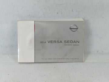 2014 Nissan Versa Owners Manual Book Guide P/N:OM14E 0N17U1 OEM Used Auto Parts - Oemusedautoparts1.com