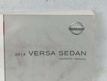 2014 Nissan Versa Owners Manual Book Guide P/N:OM14E 0N17U1 OEM Used Auto Parts
