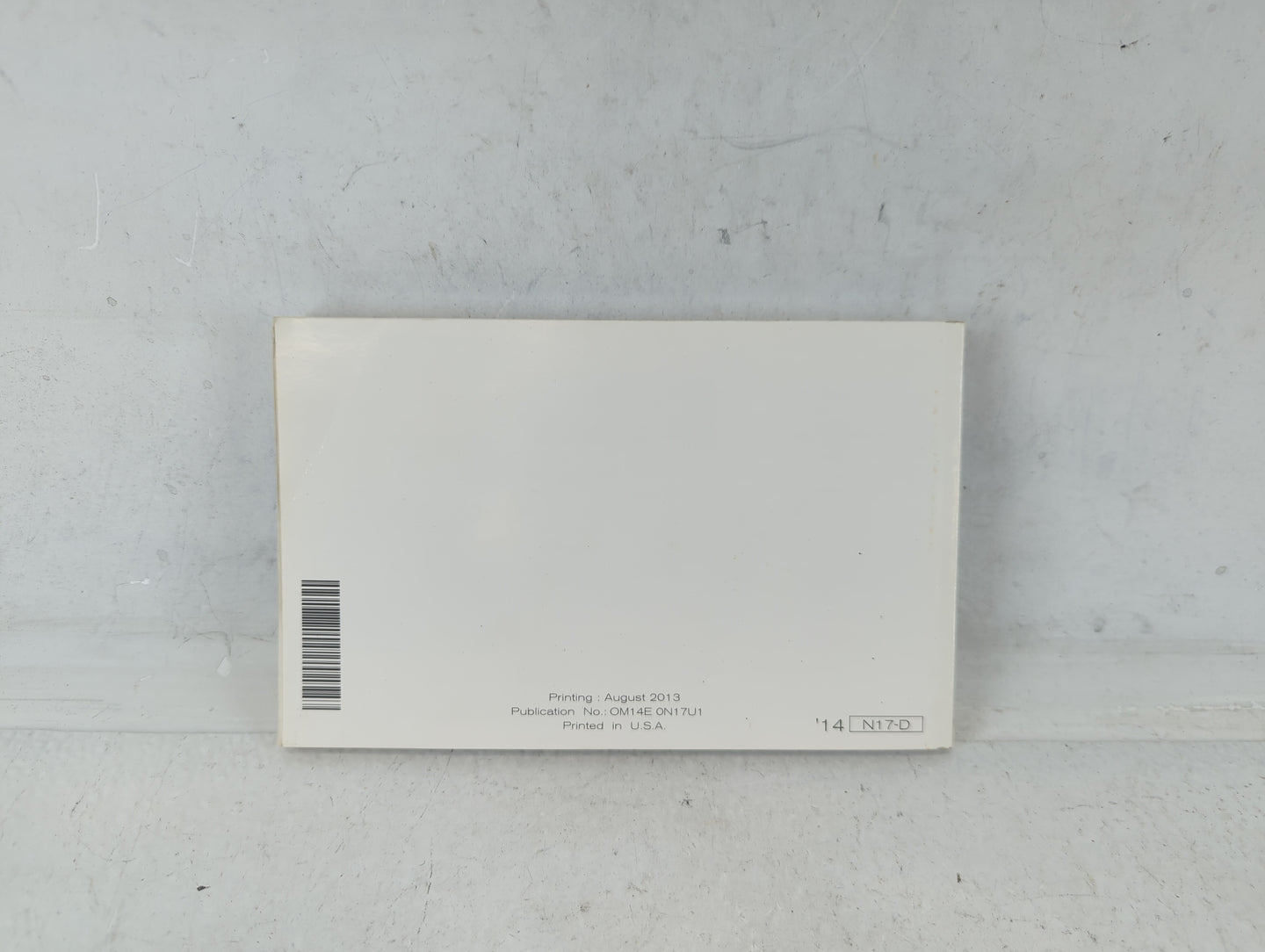 2014 Nissan Versa Owners Manual Book Guide P/N:OM14E 0N17U1 OEM Used Auto Parts - Oemusedautoparts1.com