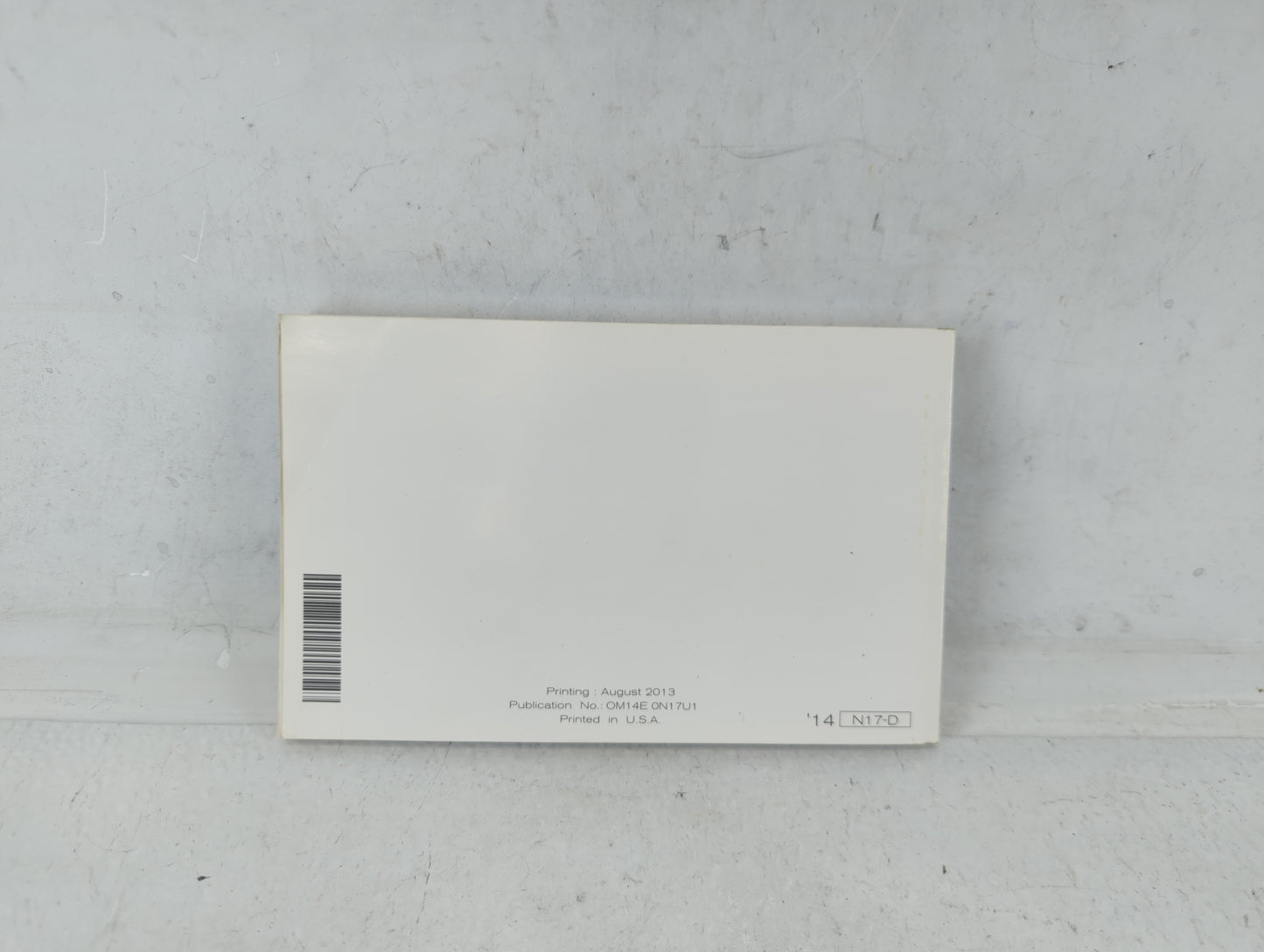 2014 Nissan Versa Owners Manual Book Guide P/N:OM14E 0N17U1 OEM Used Auto Parts - Oemusedautoparts1.com