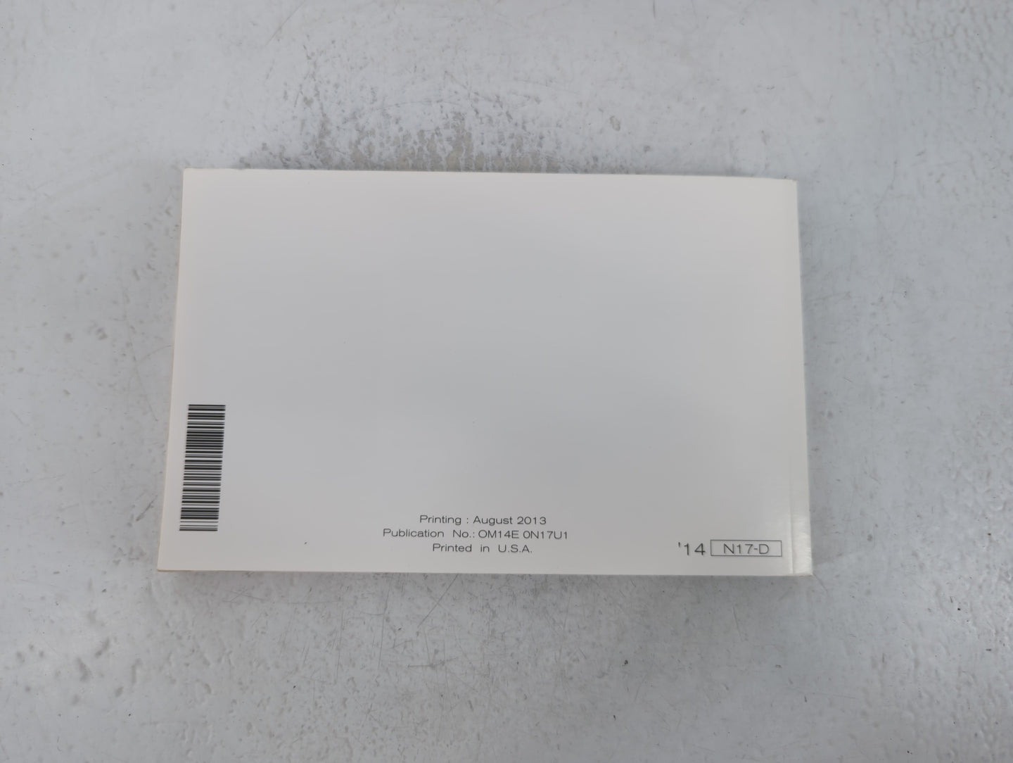 2014 Nissan Versa Owners Manual Book Guide OEM Used Auto Parts - Oemusedautoparts1.com