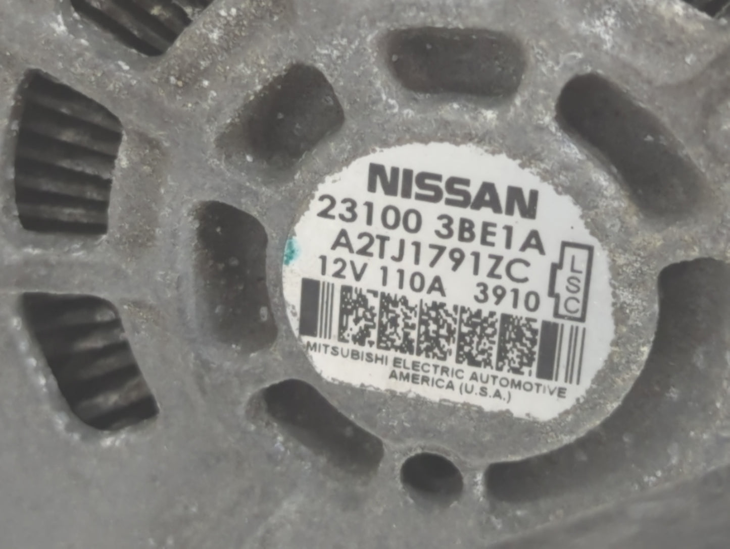 2012-2019 Nissan Versa Alternator Replacement Generator Charging Assembly Engine OEM P/N:A2TJ1791ZC 23100 3BE1A Fits OEM Use