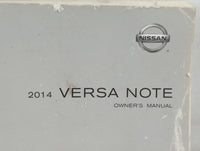 2014 Nissan Versa Owners Manual Book Guide P/N:OM14E OE12U2 OEM Used Auto Parts - Oemusedautoparts1.com