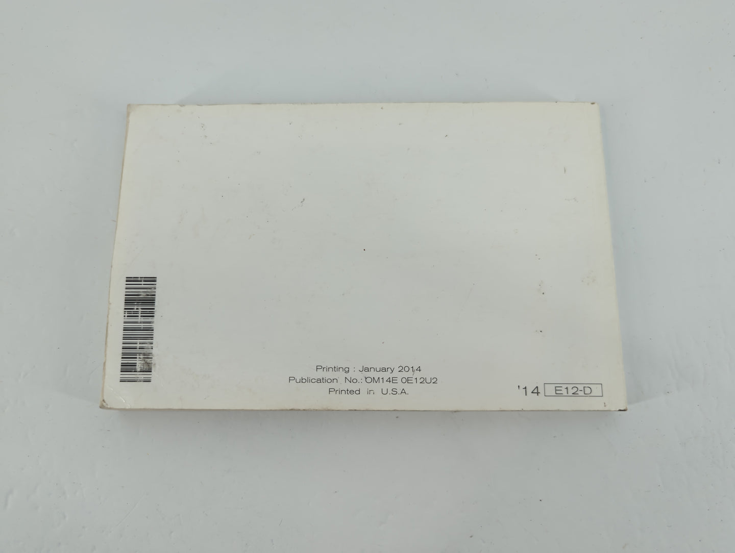 2014 Nissan Versa Owners Manual Book Guide P/N:OM14E OE12U2 OEM Used Auto Parts - Oemusedautoparts1.com