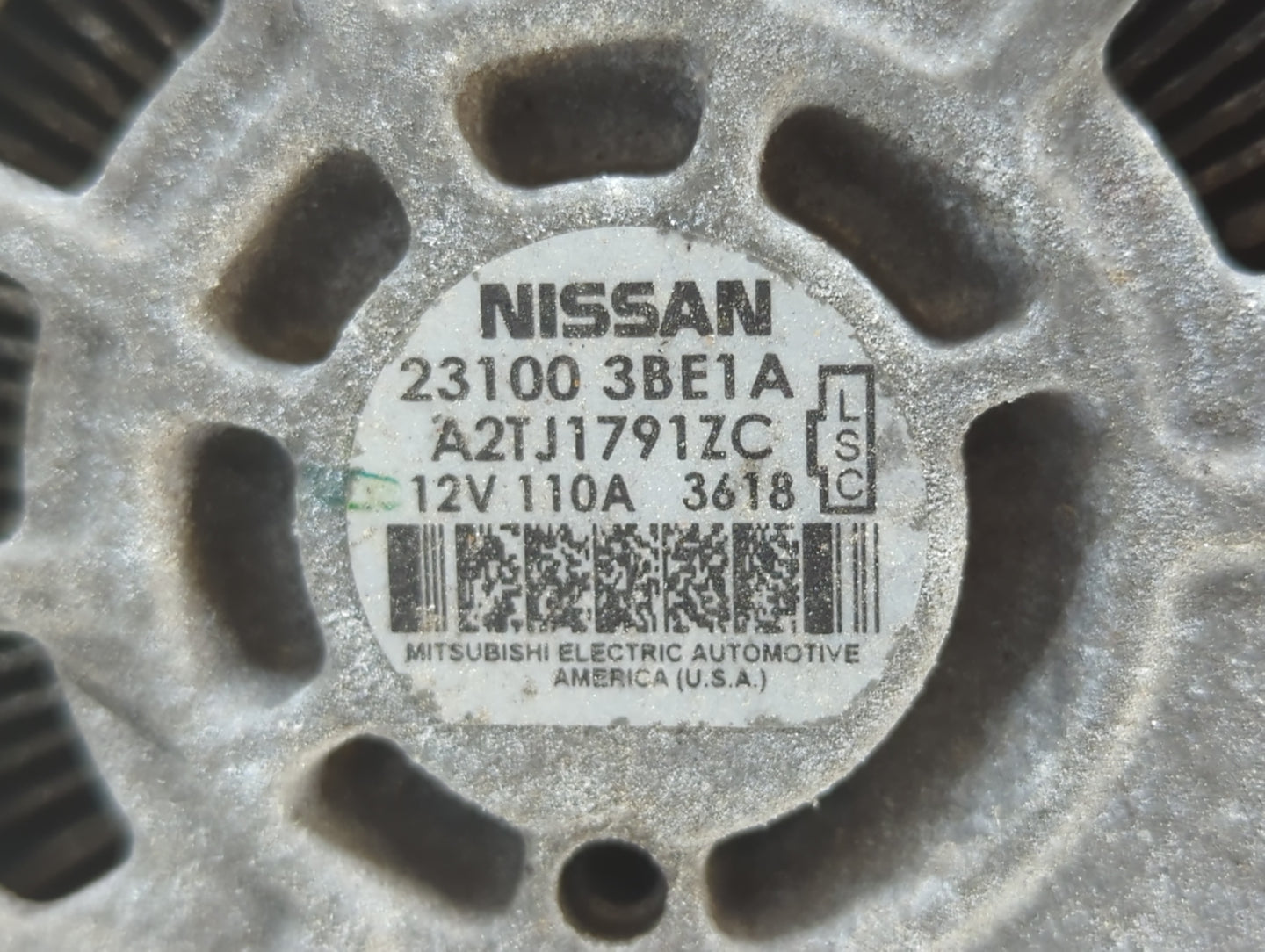 2012-2019 Nissan Versa Alternator Replacement Generator Charging Assembly Engine OEM P/N:A2TJ1791ZC 23100 3BE1A Fits OEM Use