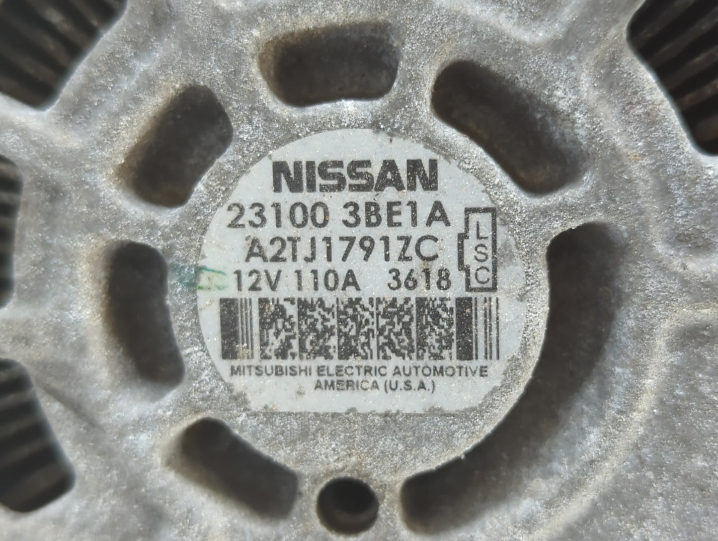 2012-2019 Nissan Versa Alternator Replacement Generator Charging Assembly Engine OEM P/N:A2TJ1791ZC 23100 3BE1A Fits OEM Use