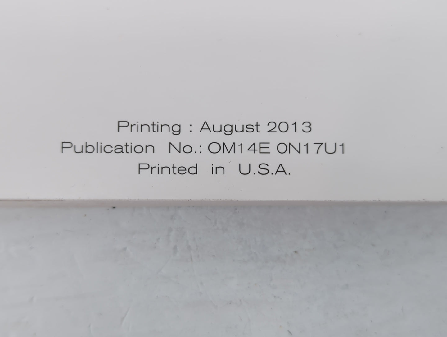 2014 Nissan Versa Owners Manual Book Guide P/N:OM14E ON17U1 OEM Used Auto Parts - Oemusedautoparts1.com