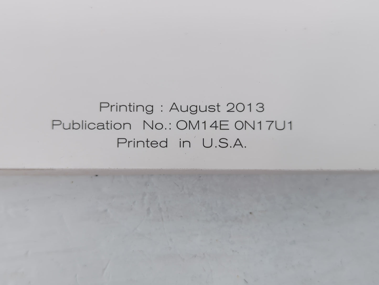 2014 Nissan Versa Owners Manual Book Guide P/N:OM14E ON17U1 OEM Used Auto Parts - Oemusedautoparts1.com