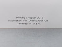 2014 Nissan Versa Owners Manual Book Guide P/N:OM14E ON17U1 OEM Used Auto Parts - Oemusedautoparts1.com